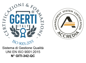 Certificazione UNI EN ISO 9001:2015 GCERTI Italy N° GITI-342-QC – Accredia